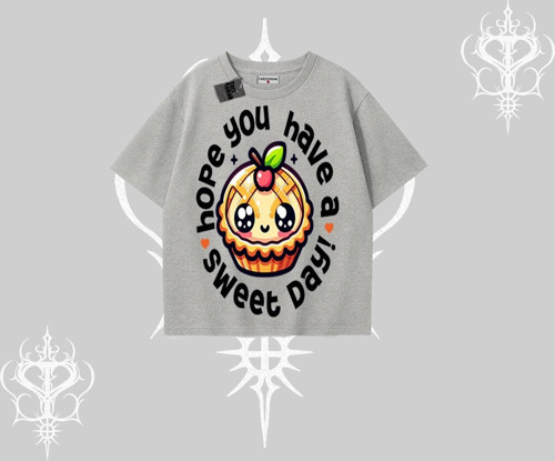 Sweet Day Cupcake Baskılı Oversize Tshirt