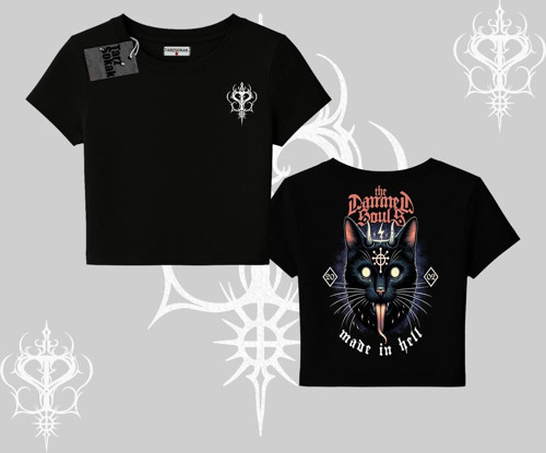 Gothic Cat Made in Hell Baskılı Sweatshirt Babby Tee Tshirt