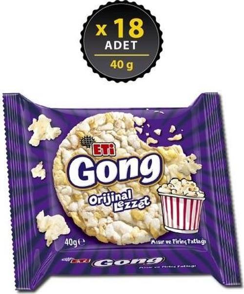 Gong Mısır ve Pirinç Patlağı 40 gr x 18 Adet
