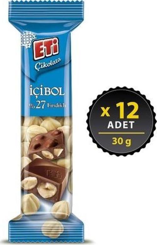 Çikolata İçibol %27 Fındıklı 30 gr x 12 Adet
