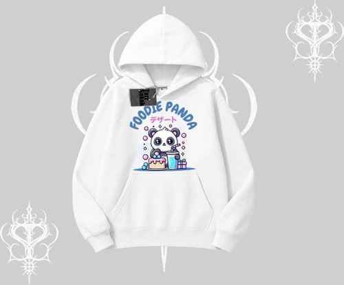 Kapşonlu Sweatshirt Foodie Panda Tatlı ve Sevimli Panda Baskılı