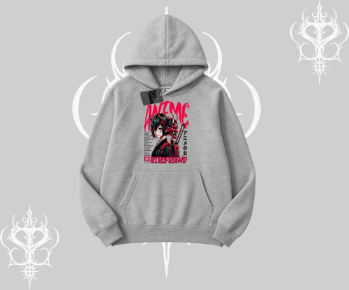 Kapşonlu Sweatshirt Anime Girlfriend Kırmızı
