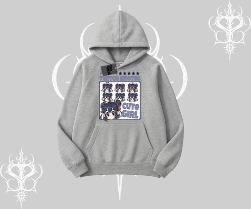 Kapşonlu Sweatshirt Twitch Emotes Cute Girl Anime Expression