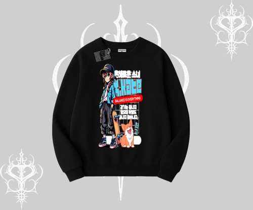 Biskilet Sweatshirt Anime Hiker Girl Balance Is Everything Baskılı