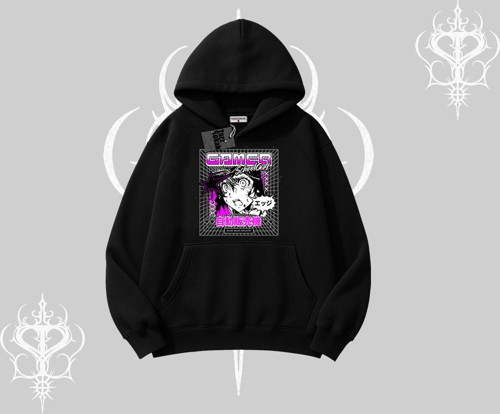 Kapşonlu Sweatshirt Games Schoolgirl Anime Baskılı