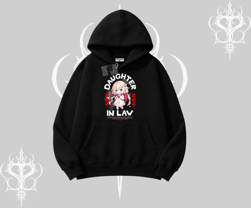 Kapşonlu Sweatshirt Anime Girl Daughter In Law Baskılı