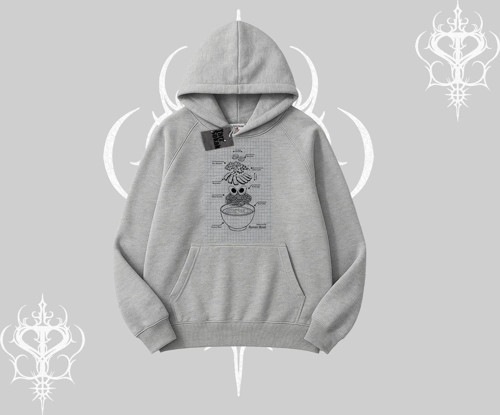Kapşonlu Sweatshirt Noodle Theory Hand Drawn Concept