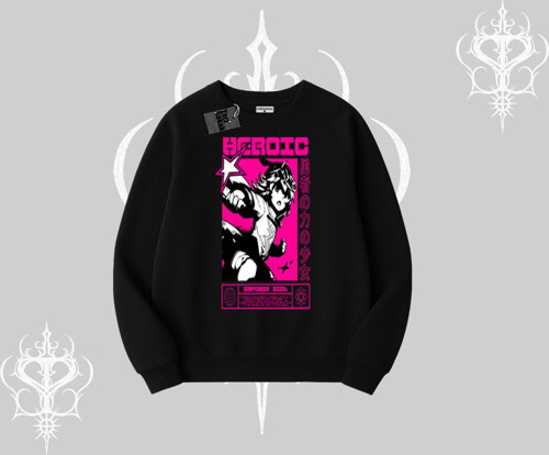 Biskilet Sweatshirt Heroic Anime Girl Japon Stil Grafik Baskılı