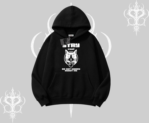 Catronaut Kedi Baskılı Biskilet Sweatshirt