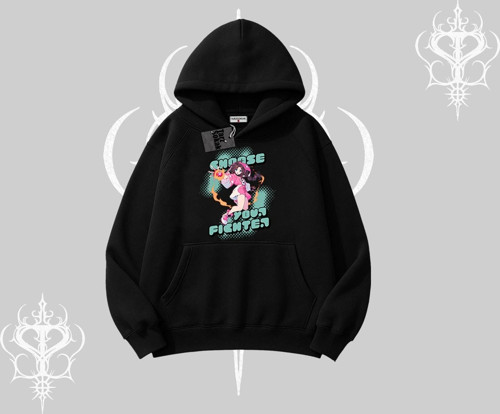 Kapşonlu Sweatshirt Oversize Anime Kız Desenli Japon Stil