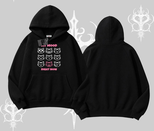 Kitti Sweet Mini Logo Baskılı Kapşonlu Crop Sweatshirt