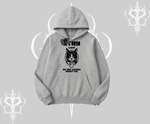 Catronaut Kedi Baskılı Biskilet Sweatshirt