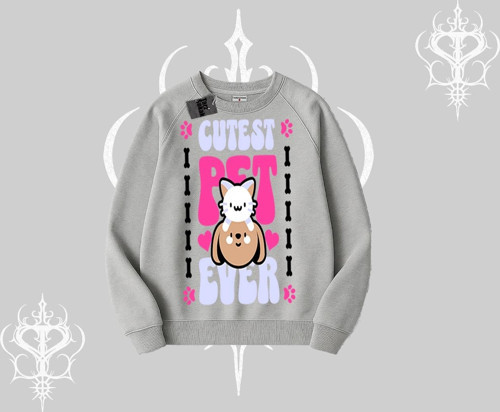 Best Pet Ever Baskılı Biskilet Sweatshirt