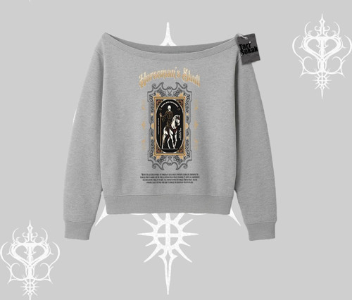 Kayık Yaka Sweatshirt Horseman’s Skull Dark Relic Street Legacy