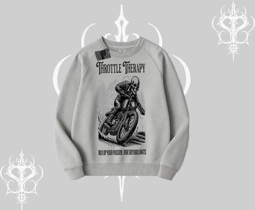 Biskilet Sweatshirt Throttle Therapy No Brakes Just Freedom