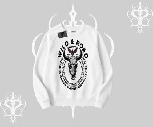 Biskilet Sweatshirt Wild & Road Western Skull Biker Street Culture