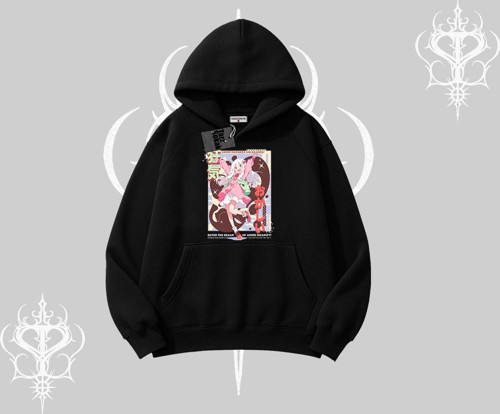 Kapşonlu Sweatshirt Madness Unleashed Anime Girl Baskılı