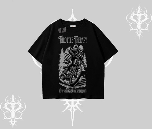 Oversize Tshirt Throttle Therapy No Brakes Just Freedom