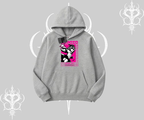 Kapşonlu Sweatshirt Heroic Anime Girl Japon Stil Grafik Baskılı