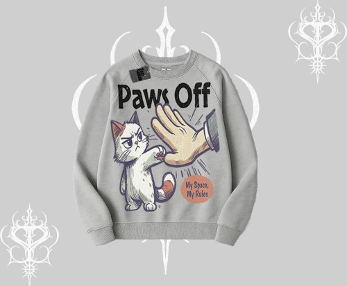 ProCATstinator Kedi Baskılı Kapşonlu Crop Sweatshirt