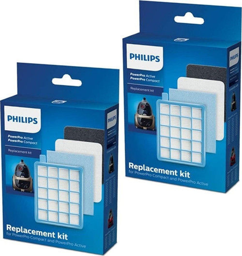 Philips İle Uyumlu FC 8672 PowerPro Active Süpürge 2 Kutu Filtre Seti