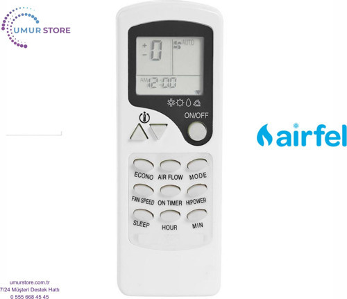 Airfel AS09-0502S Uyumlu Klima Kumandası