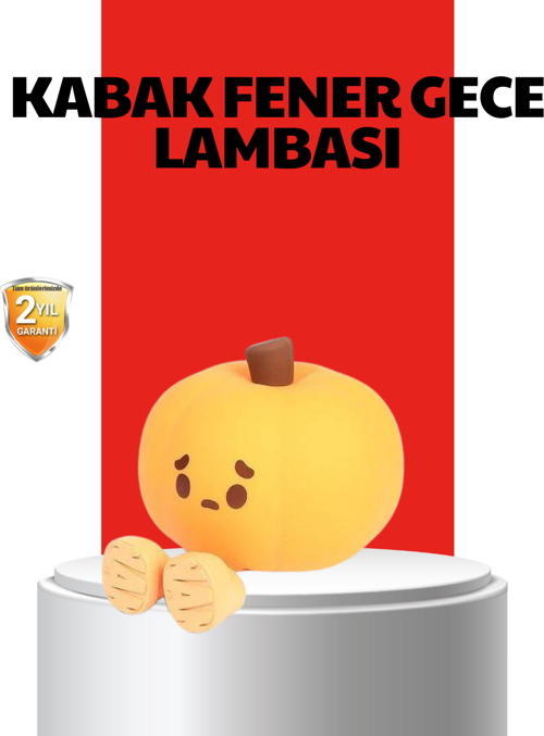 Pumpkin LED Night Light Dokunmatik Şarjlı Silikon Gece Lambası