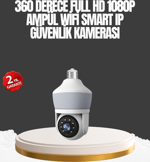 Gece Görüşlü Mobil Uygulamalı Akıllı Ampül Kamera