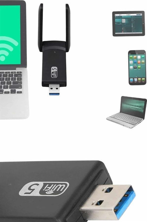 Mbps Wifi Alıcı Kablosuz Wifi Adaptörü Çift Band Çift Antenli