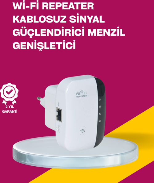 Wireless-N WiFi Repeater 300 Mbps Sinyal Güçlendirici (Kopya)