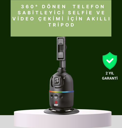 Yüz Takipli 360° Akıllı Gimbal Telefon ve Aksiyon Kamera Uyumlu