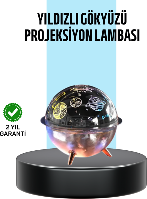 Galaksi ve Yıldız Efektli Nemlendirici Işık Projektörü