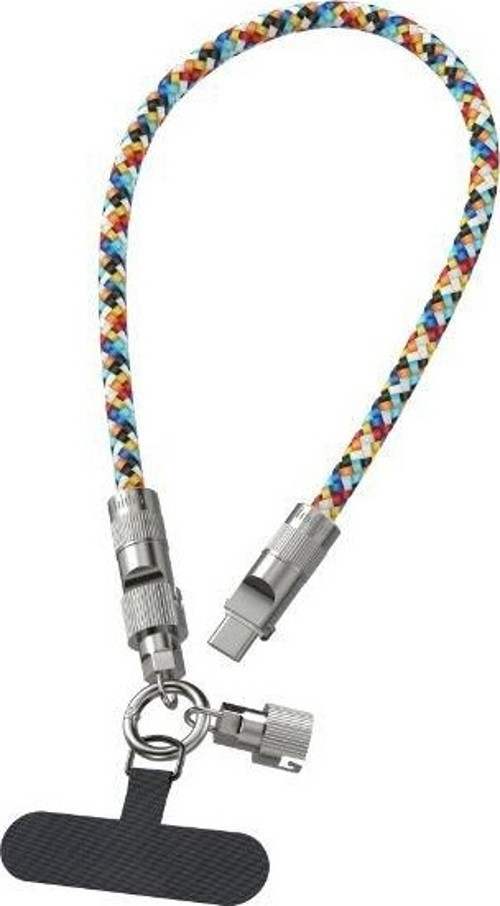 30 cm 60W Type-C & Type-C Renkli Örgü Şarj Kablosu