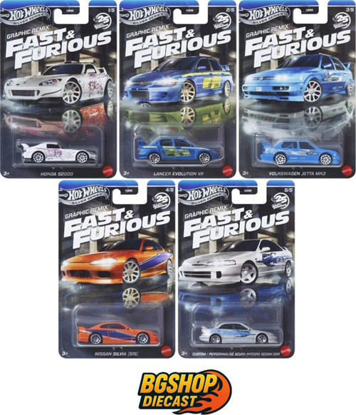 Fast & Furious ( 25th Anniversary ) Graphic Remix (5li Set)