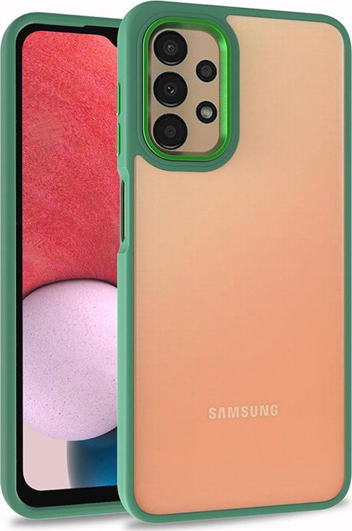 Galaxy A13 4G Kılıf MSRA Flora Kapak - Yeşil