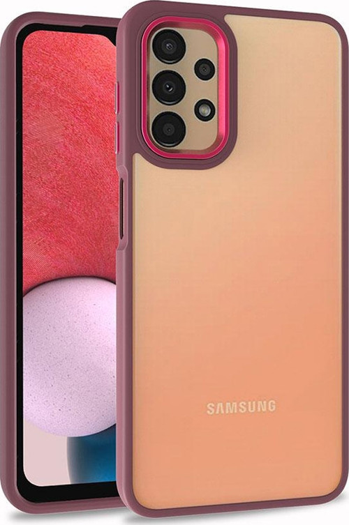 Galaxy A13 4G Kılıf MSRA Flora Kapak - Kırmızı