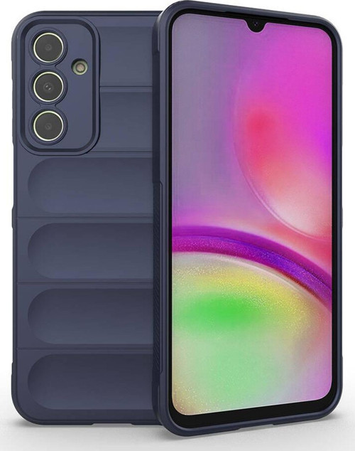 Galaxy A25 Kılıf Esnek TPU Oyuklu Arka Yüzey Tasarımlı MSRA Etnik Silikon Kapak - Lacivert