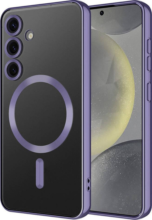 Galaxy S24 Kılıf Kamera Korumalı Magsafe Wireless Şarj Özellikli MSRA Demre Kapak - Lila