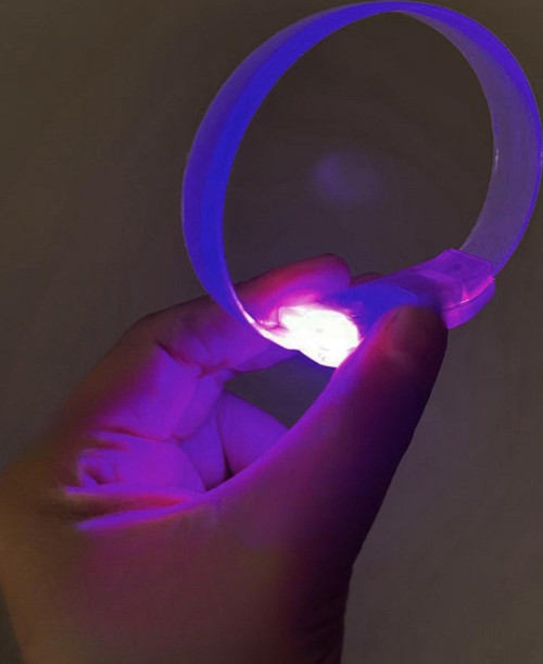 3 Modlu Pilli Led Işıklı Esnek Parti Bilekliği Mor