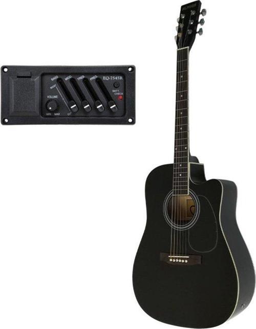 F650N-BKC Siyah Elektro Akustik Gitar