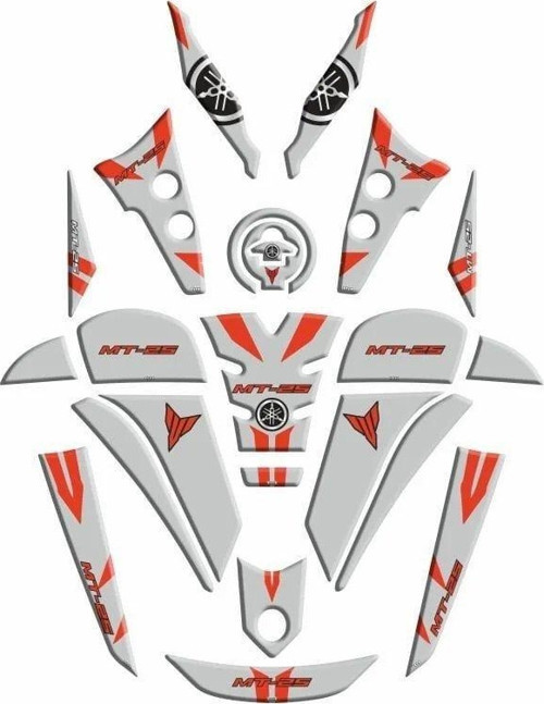 Yamaha Mt25 2020 - 2025 Uyumlu Full Tank Pad Set 008