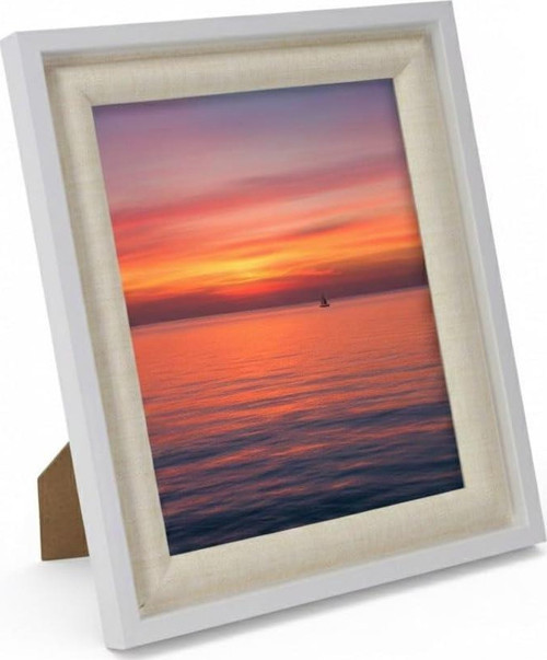 Premium Serisi 20 * 25 CM Ahşap Resim Çerçevesi Beyaz-Bej