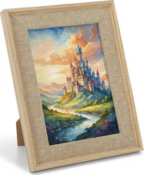 Premium Serisi 13 * 18 CM Ahşap Resim Çerçevesi Açık Kahve