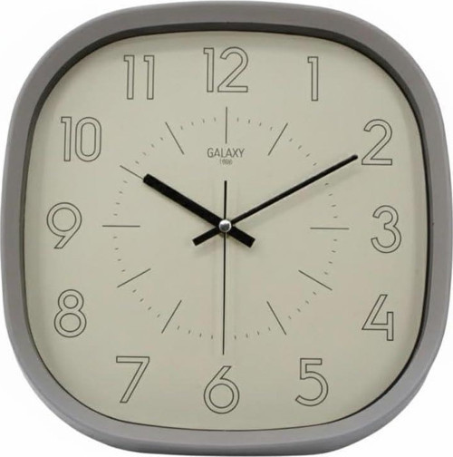 Premium Serisi ABS Kasa Duvar Saati Oval 30 CM Gri Renkli Modern Kadran