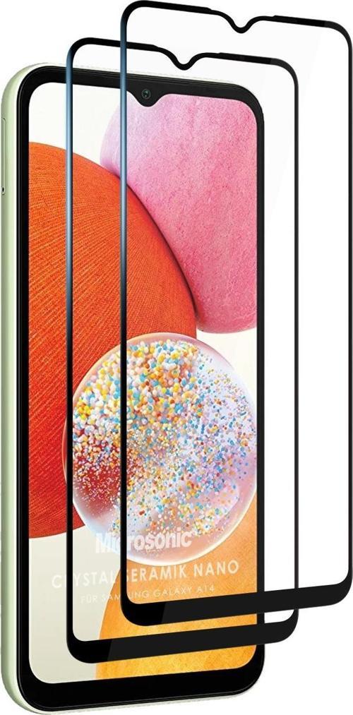 Samsung Galaxy A14 Crystal Seramik Nano Ekran Koruyucu Siyah (2 Adet)