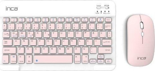 IBK-562P Bluetooth Klavye & Mouse Set Pembe