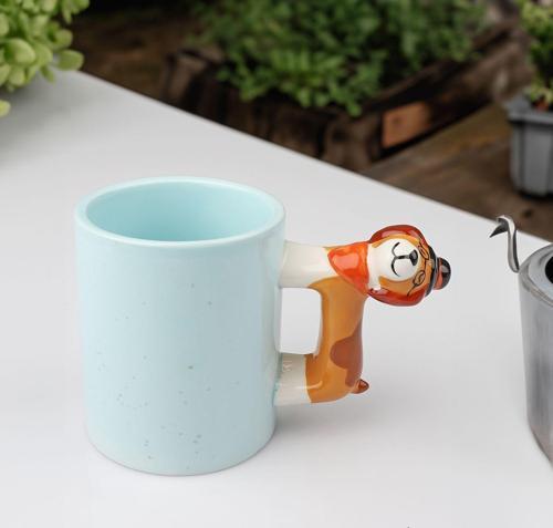 Kosova Köpek Figürlü Seramik Kupa – Sevimli Tasarım, Keyifli İçimler