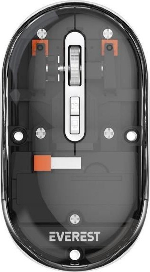 SM-BT29 Glassy Transparan 2in1 Bluetooth ve 2.4 GHz Kablosuz Mouse Siyah