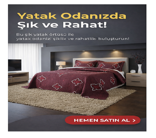 ÇİFT KİŞİLİK NAKIŞLI SATEN YATAK ÖRTÜSÜ-KOYU BORDO