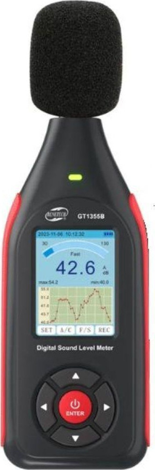 GT1355B Renkli Ekranlı Kayıt Yapabilen Ses Ölçer | Şarj Edilebilir